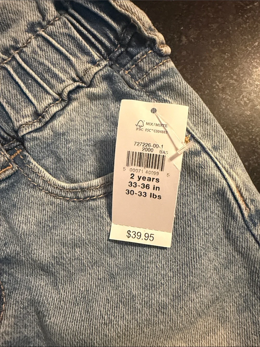 Kids Light Blue Paperbag Waist Denim Jeans